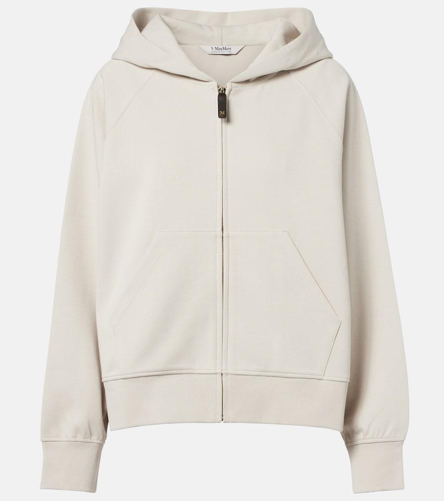 's max mara alma cotton-blend hoodie