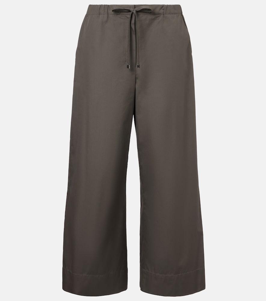 's max mara auero cotton wide-leg pants