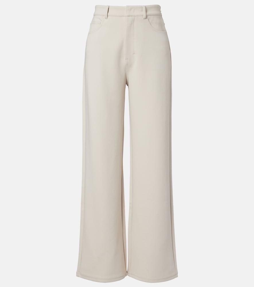's max mara brioso cotton-blend wide-leg pants