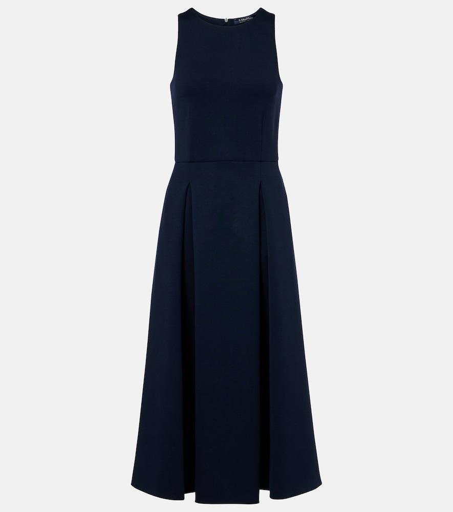 's max mara cannone cotton-blend jersey midi dress