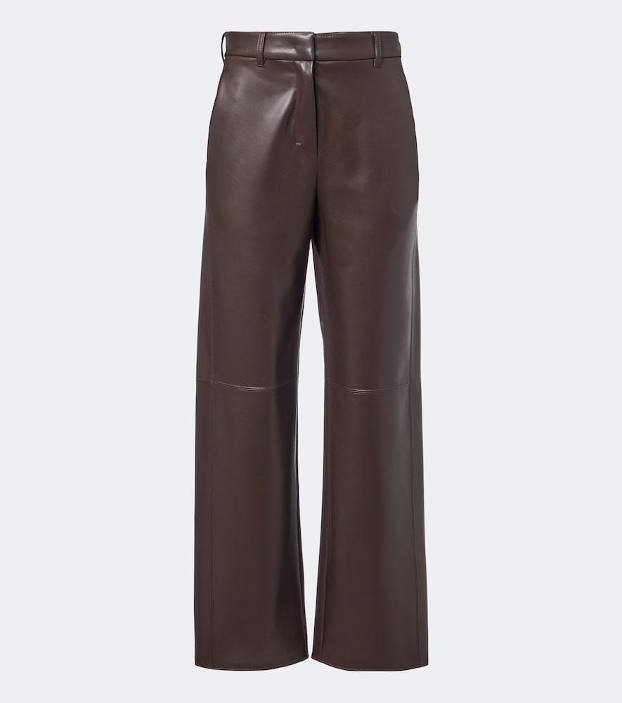 's max mara coated jersey wide-leg pants
