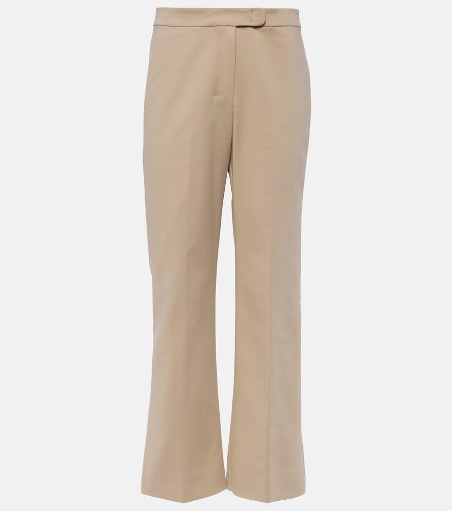 's max mara conico cotton-blend flared pants