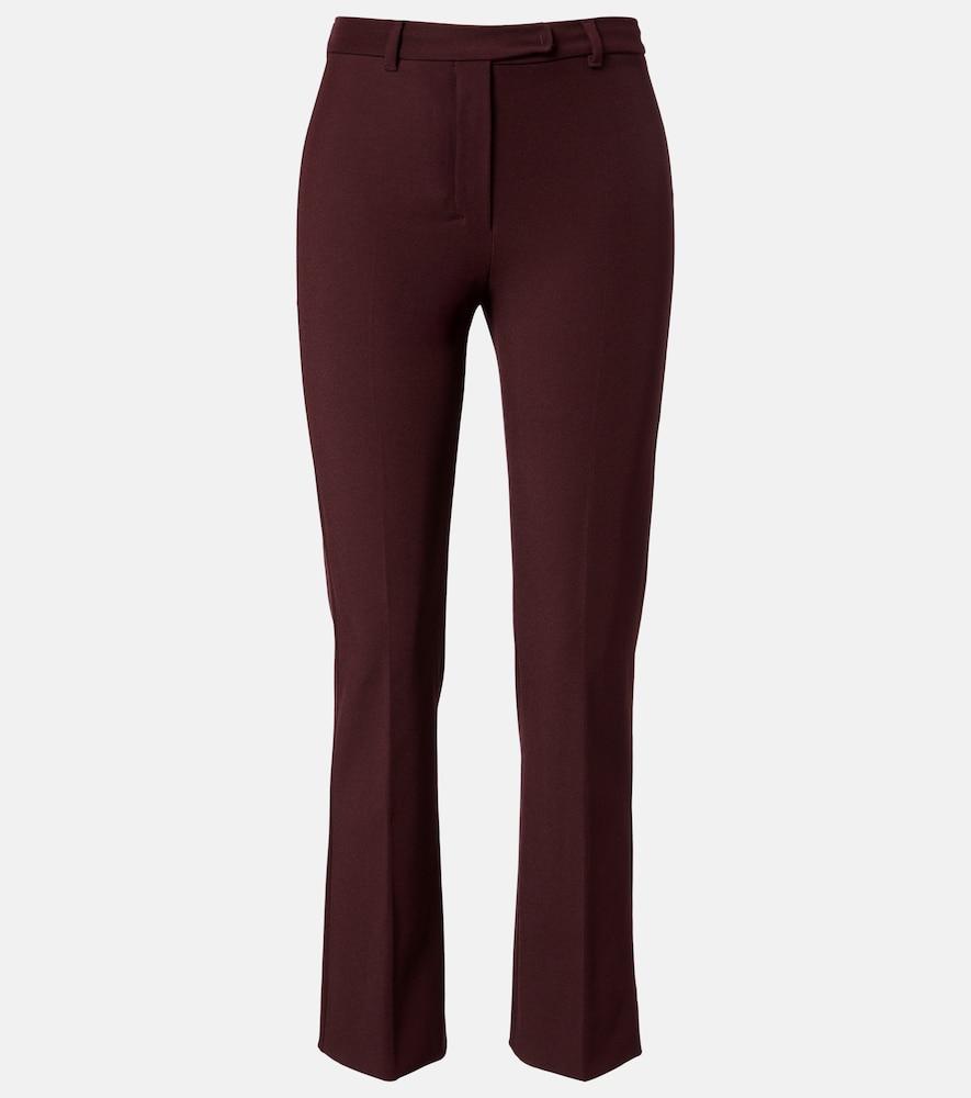 's max mara cotton-blend cropped straight pants