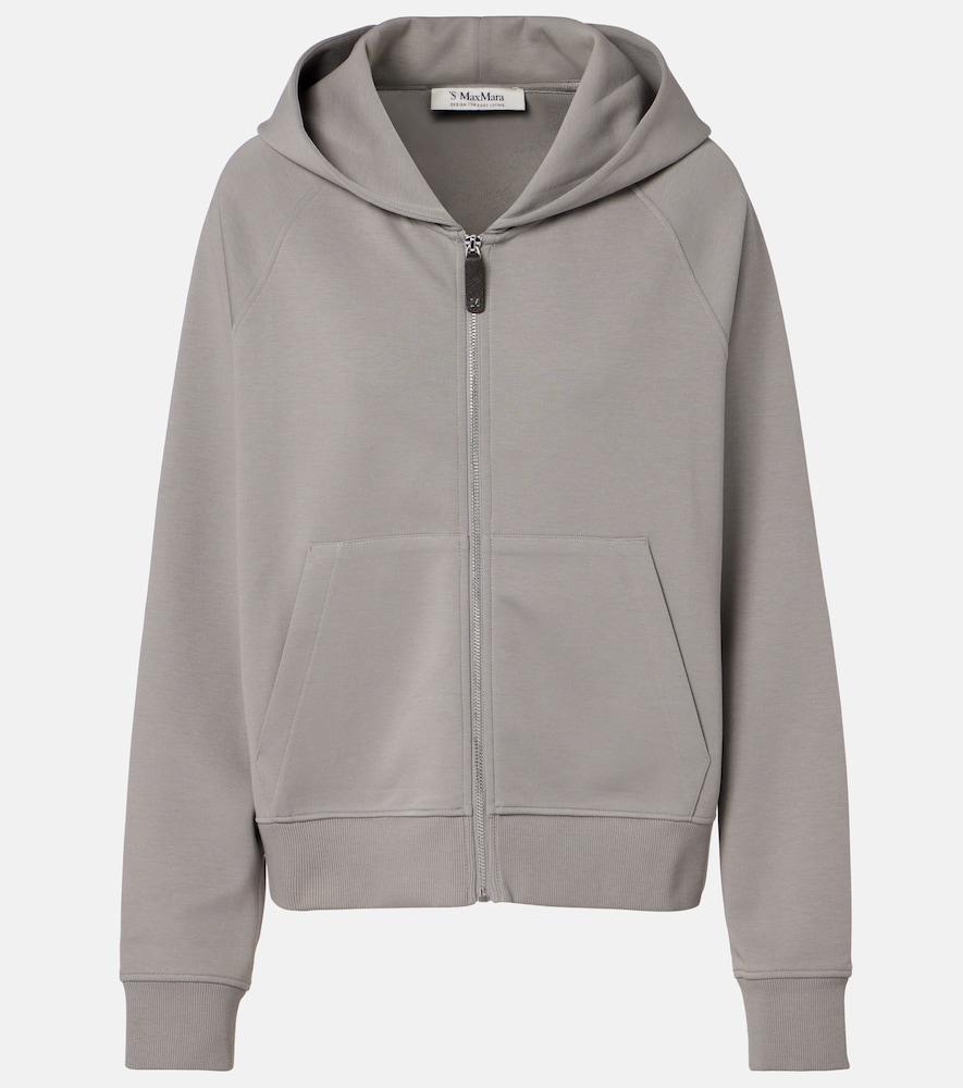 's max mara cotton-blend jersey hoodie