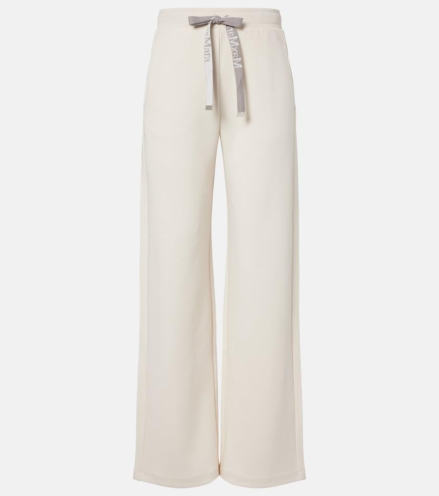 's max mara cotton-blend jersey wide-leg sweatpants