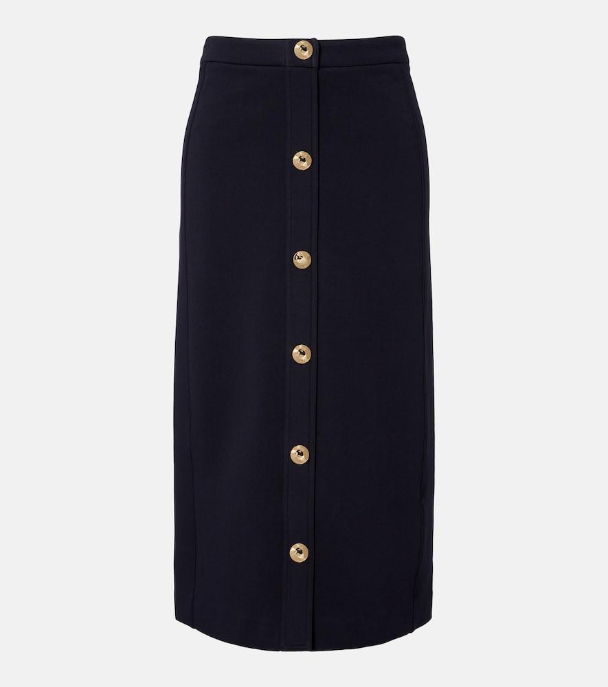 's max mara cotton-blend midi skirt