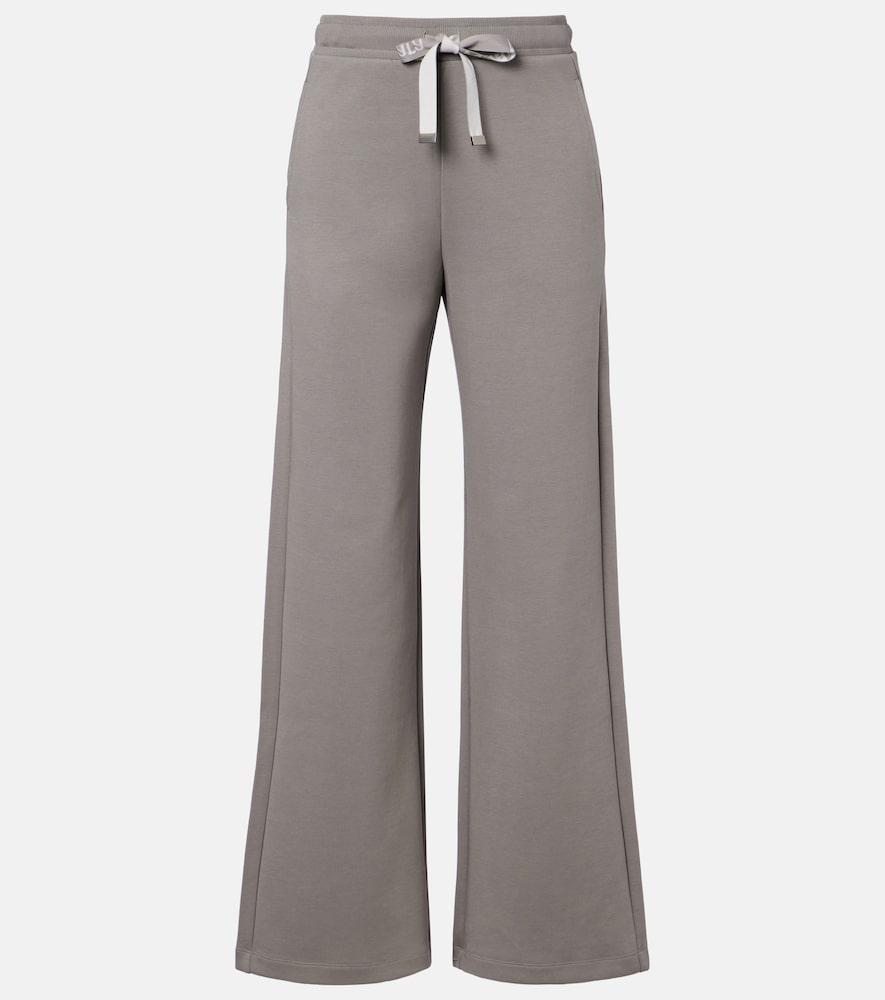 's max mara cotton-blend wide-leg sweatpants
