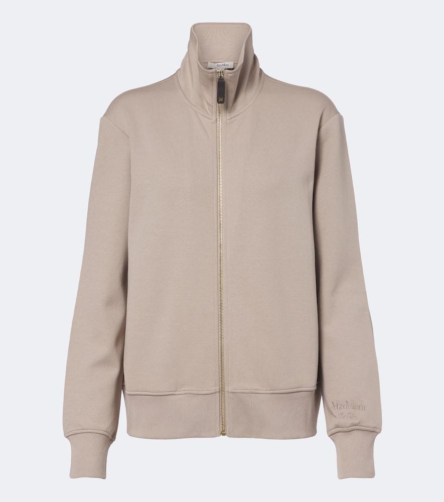 's max mara cotton-blend zip-up sweatshirt