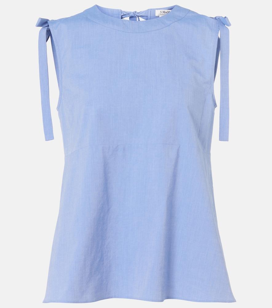 's max mara cotton canvas top