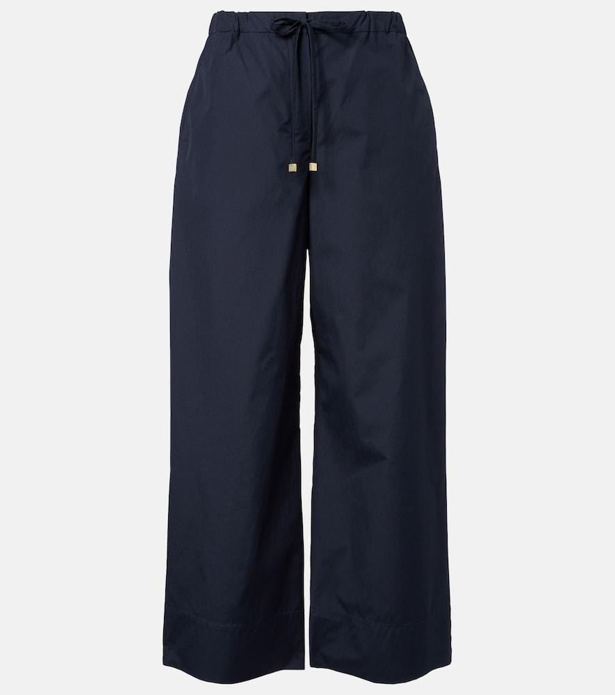 's max mara cotton cropped wide-leg pants