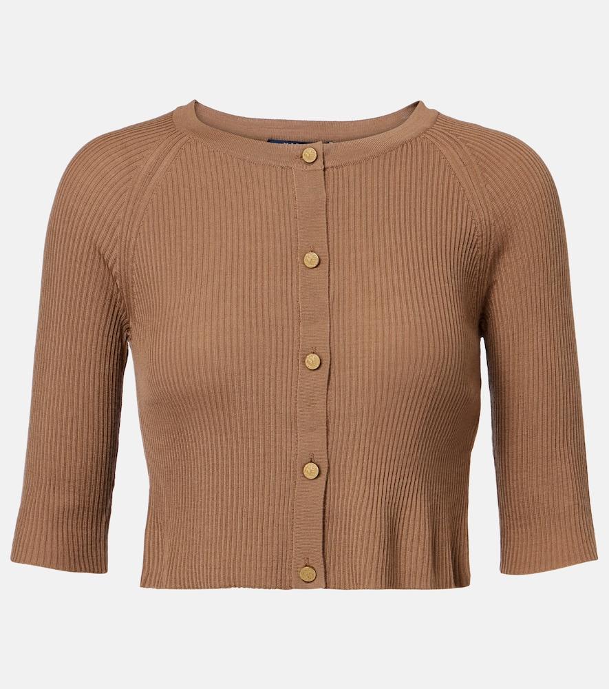 's max mara cropped virgin wool cardigan