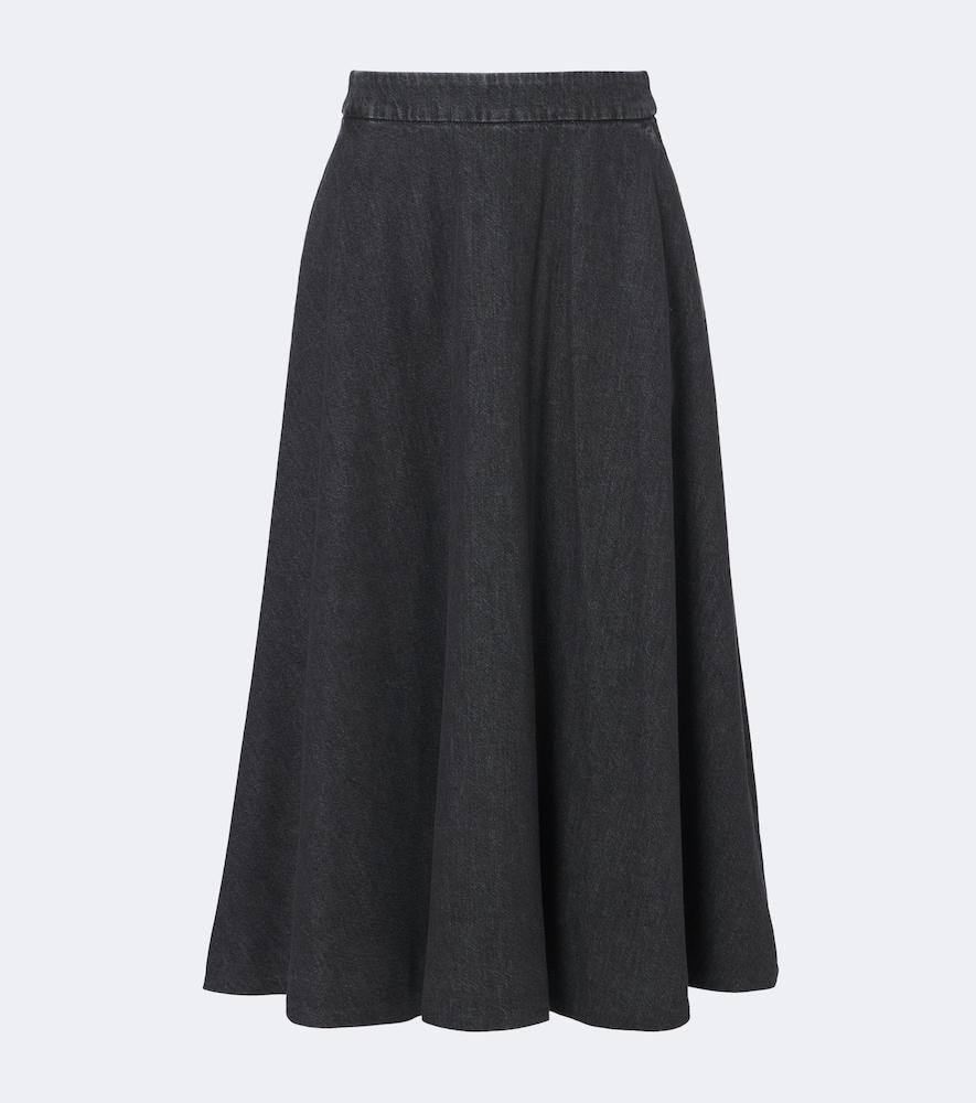 's max mara denim midi skirt