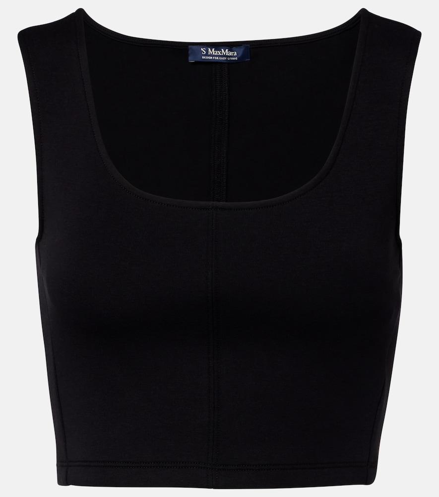 's max mara dire cotton-blend crop top
