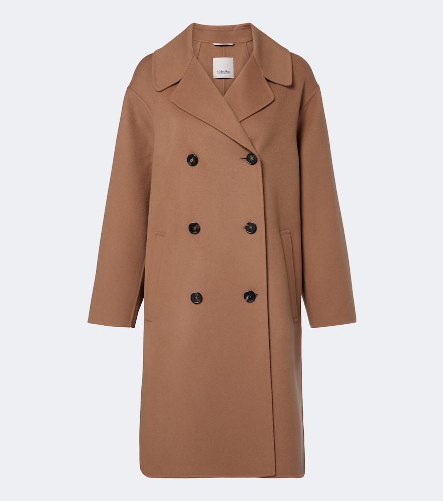 's max mara double-breasted virgin wool coat
