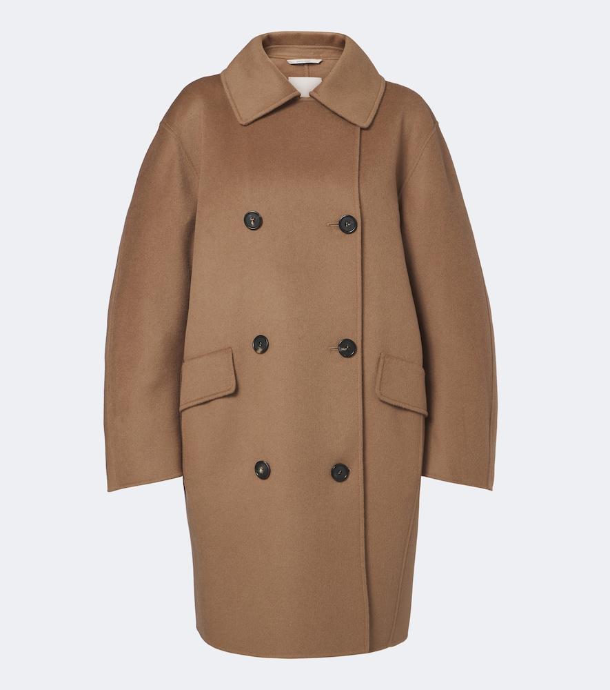's max mara double-breasted virgin wool coat