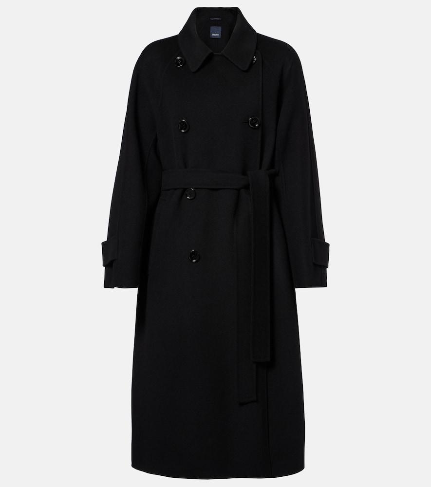 's max mara double-breasted virgin wool coat