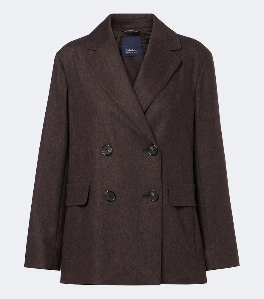 's max mara double-breasted wool blazer
