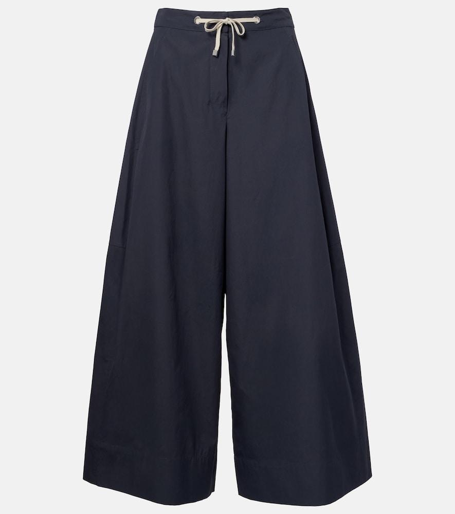 's max mara gufo cotton poplin wide-leg pants