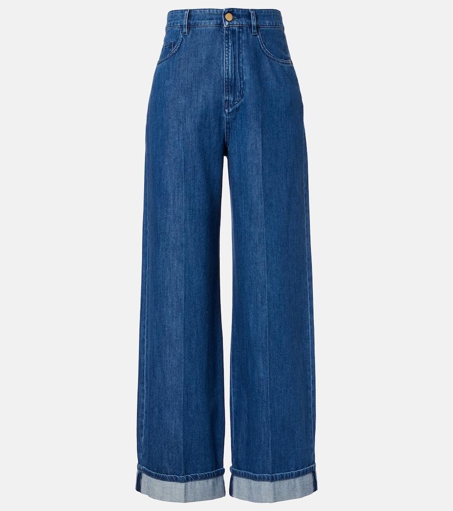 's max mara high-rise wide-leg jeans