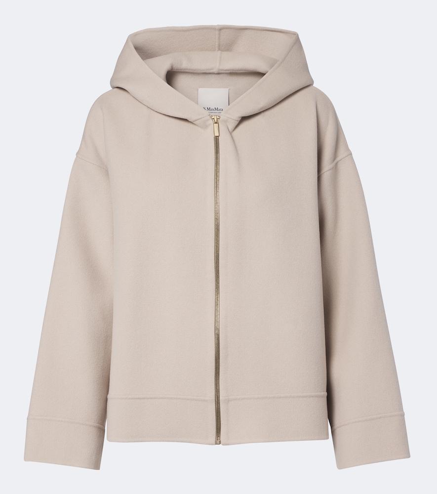 's max mara hooded virgin wool jacket