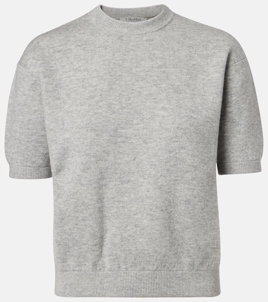's max mara knitted wool and cashmere-blend t-shirt