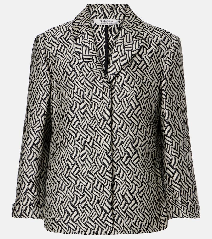 's max mara lira cotton-blend jacquard blazer
