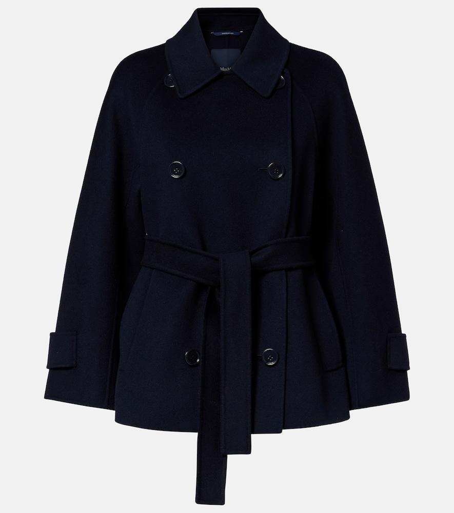 's max mara louise belted double-breasted virgin wool jacket