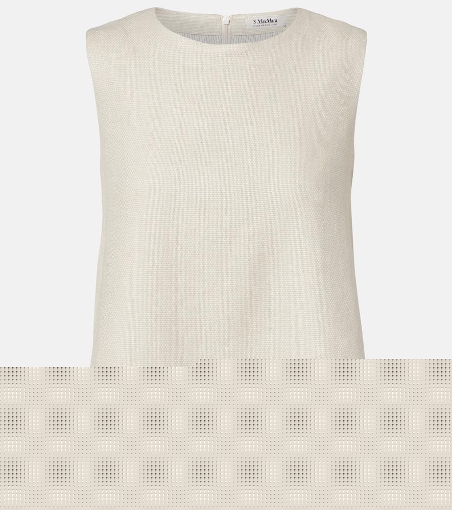 's max mara manika linen and cotton top