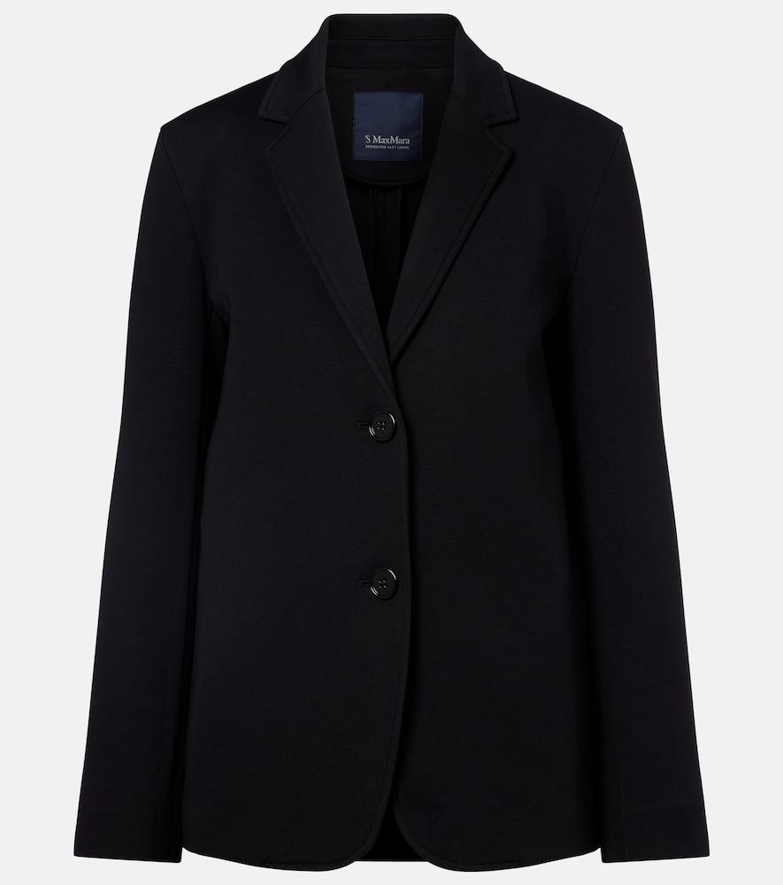 's max mara matollo cotton-blend jersey blazer