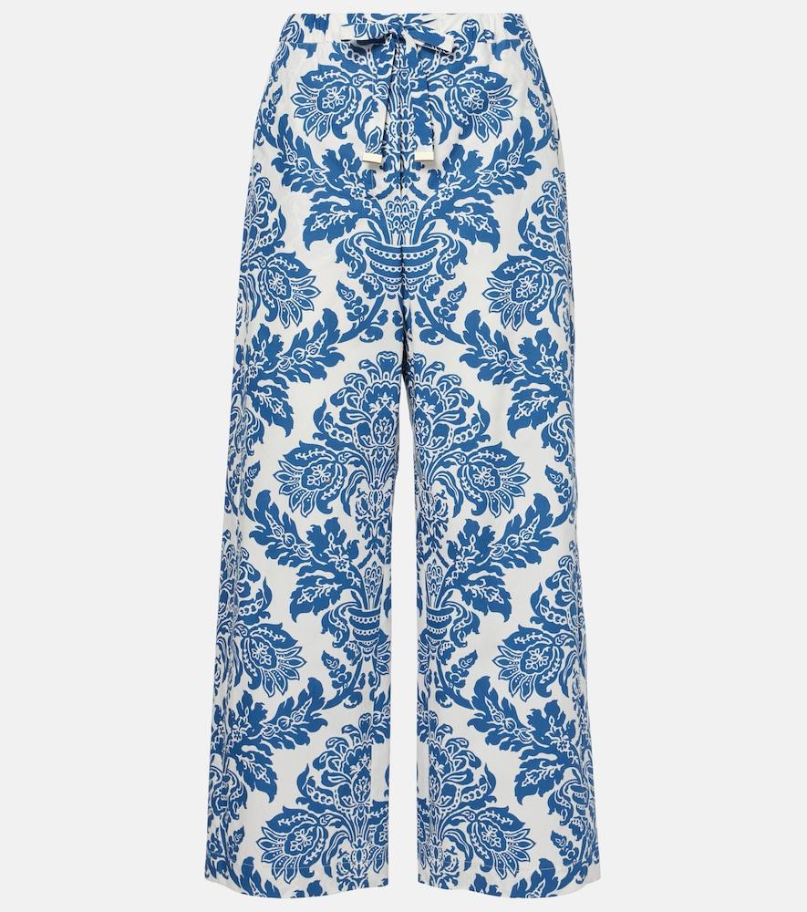 's max mara merano cotton wide-leg pants