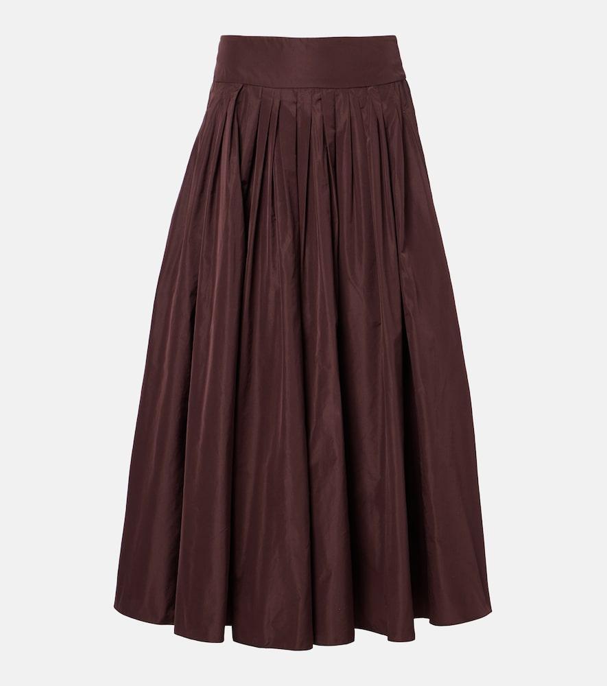 's max mara pleated taffeta midi skirt