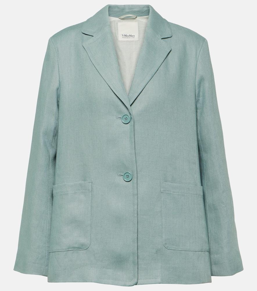 's max mara socrates single-breasted linen blazer