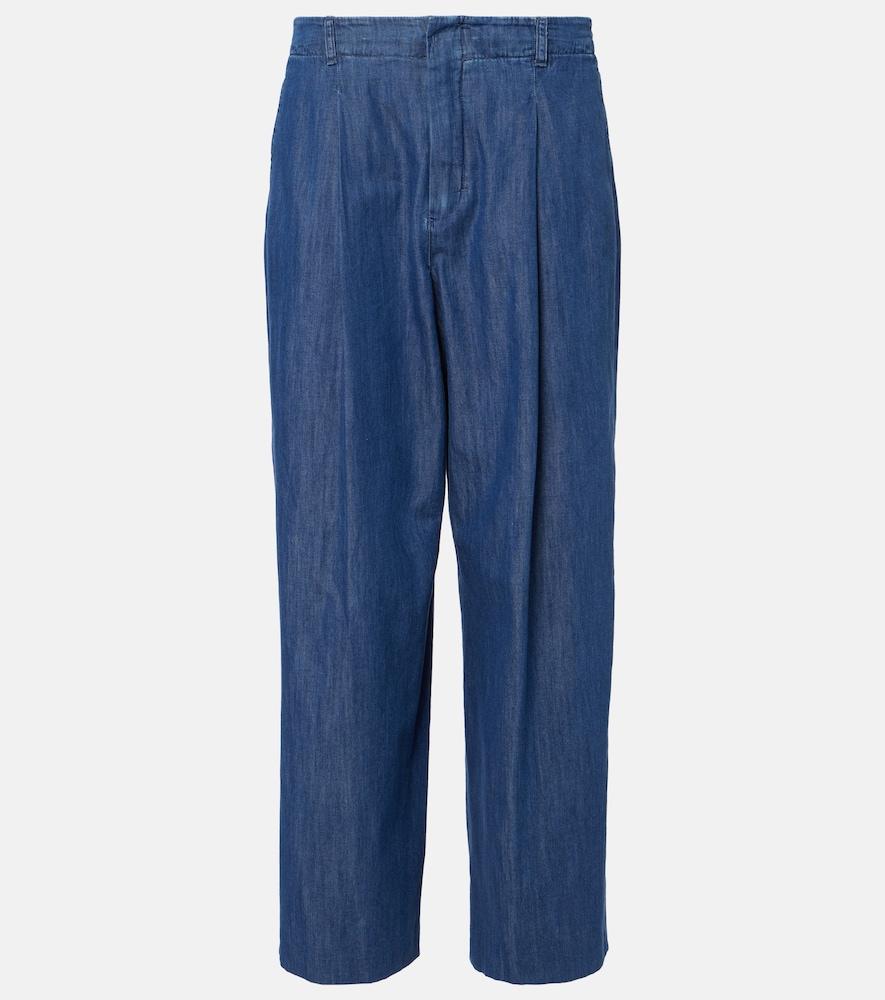 's max mara sophie denim wide-leg pants