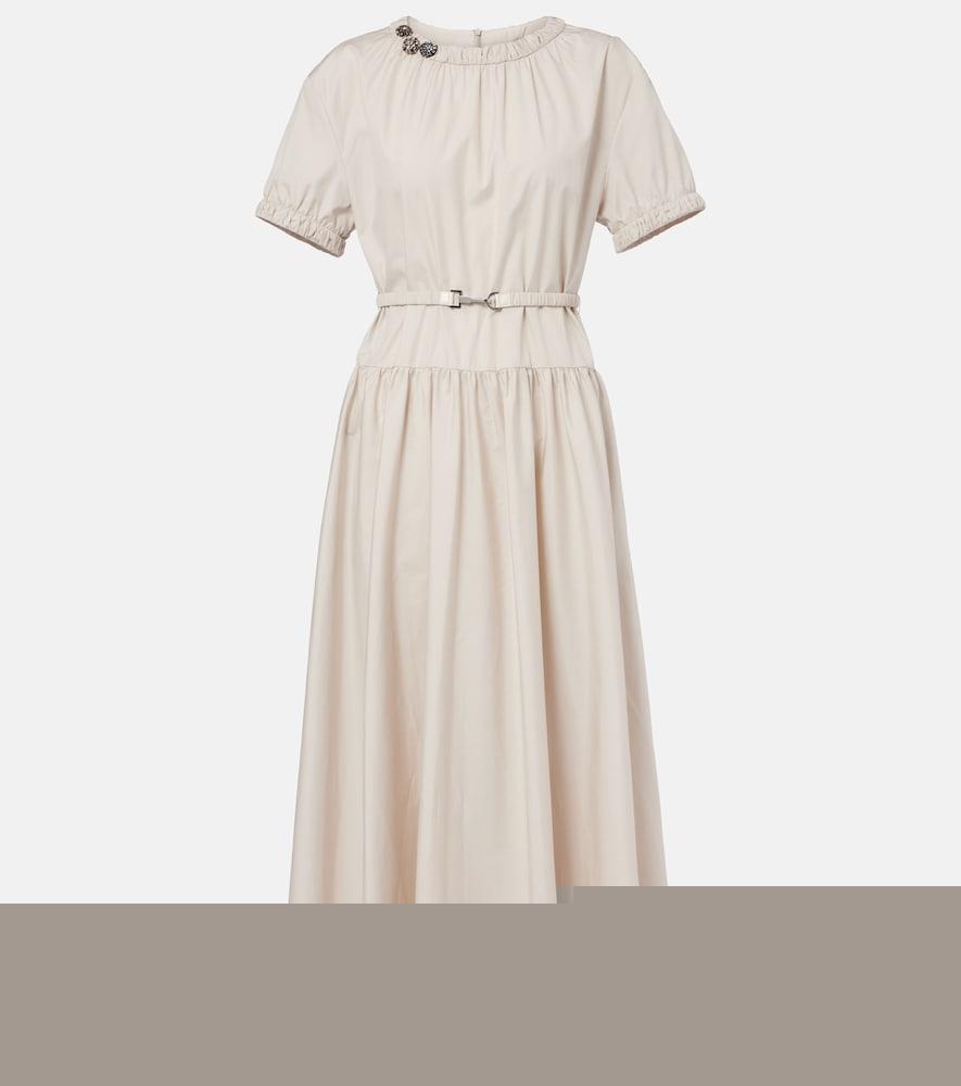 's max mara terry cotton poplin midi dress