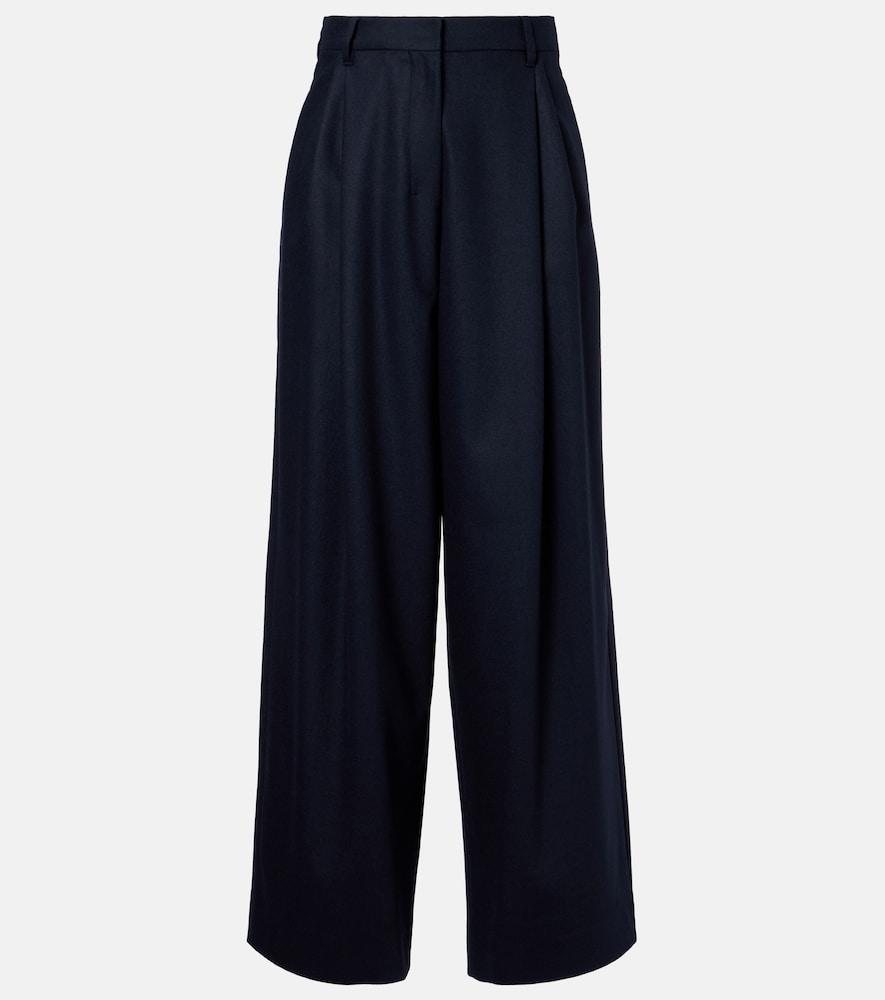 's max mara titty wool wide-leg pants