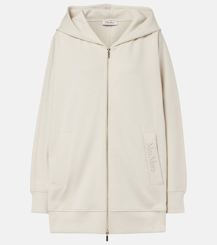 's max mara verbano cotton jersey zip-up hoodie