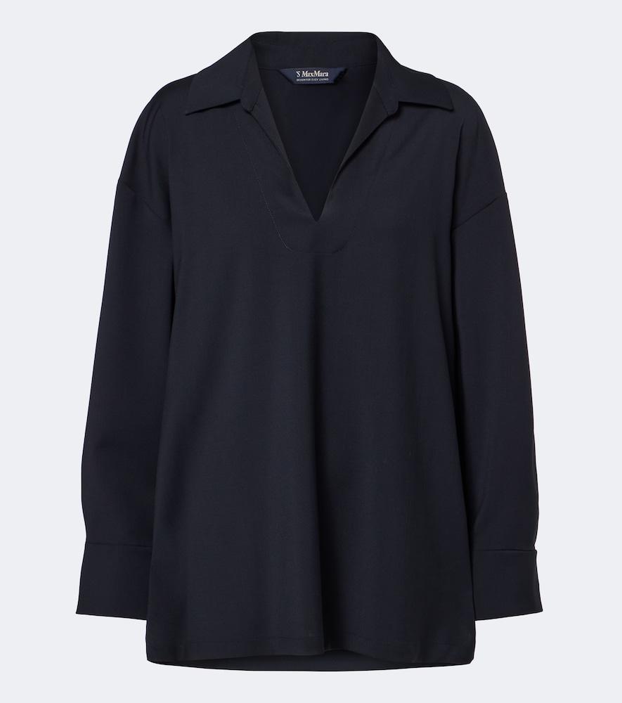 's max mara virgin wool blouse