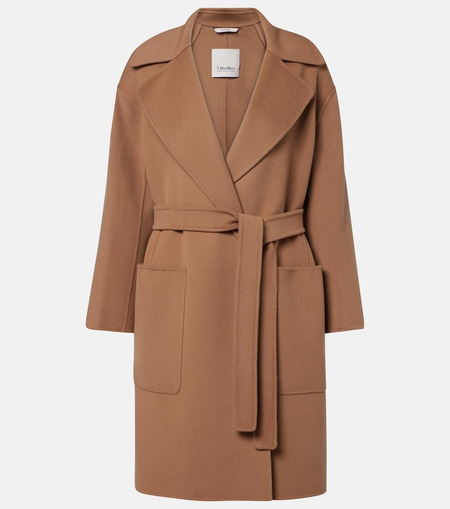 's max mara virgin wool wrap coat
