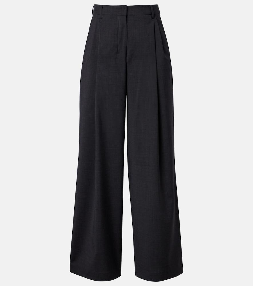 's max mara wool wide-leg pants