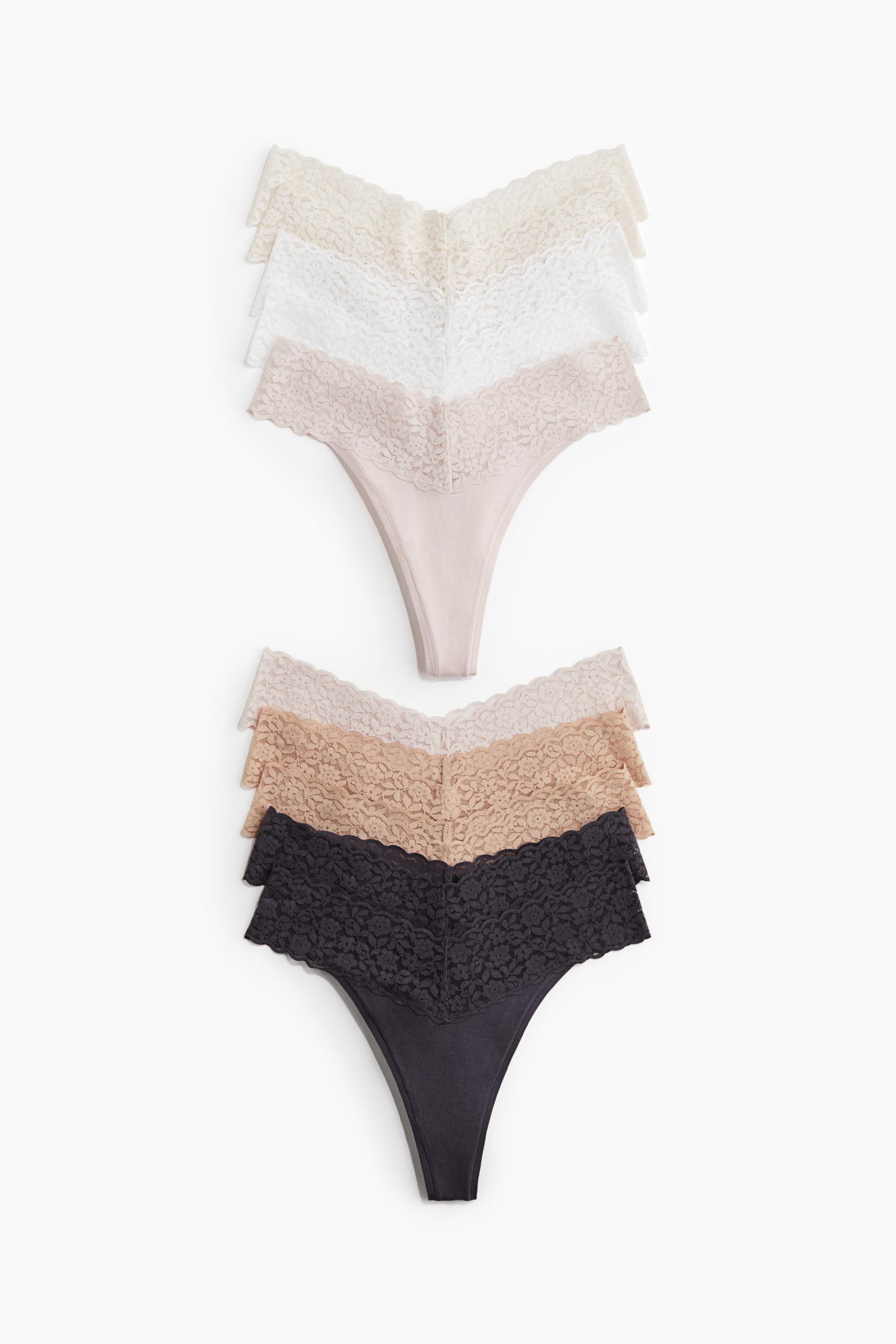 10-pack lace thong briefs