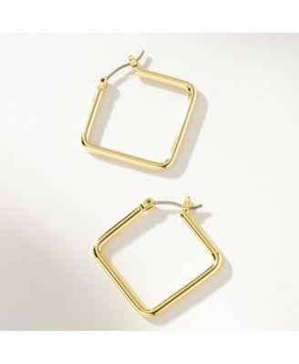 14k gold plated girl boss hoop earrings
