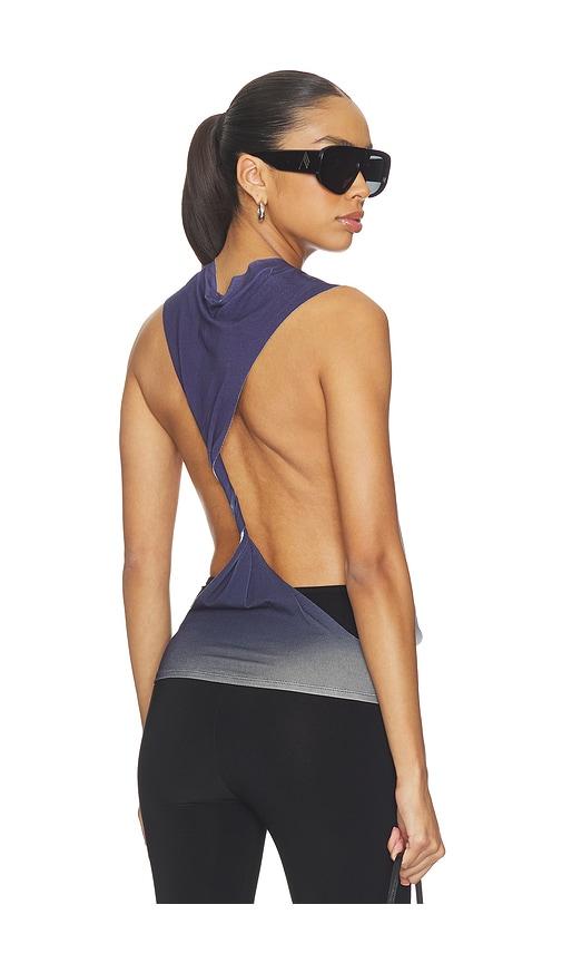1xblue palm twist tank top in blue. - size m (also in xs, s)