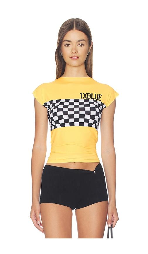 1xblue taxi t-shirt in yellow. - size l (also in xs, s, m)