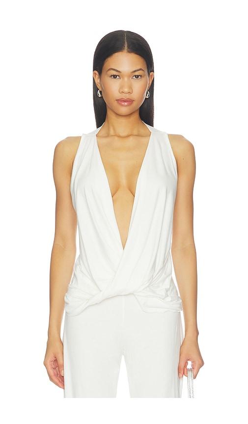 1xblue white twist top in white. - size l (also in s)