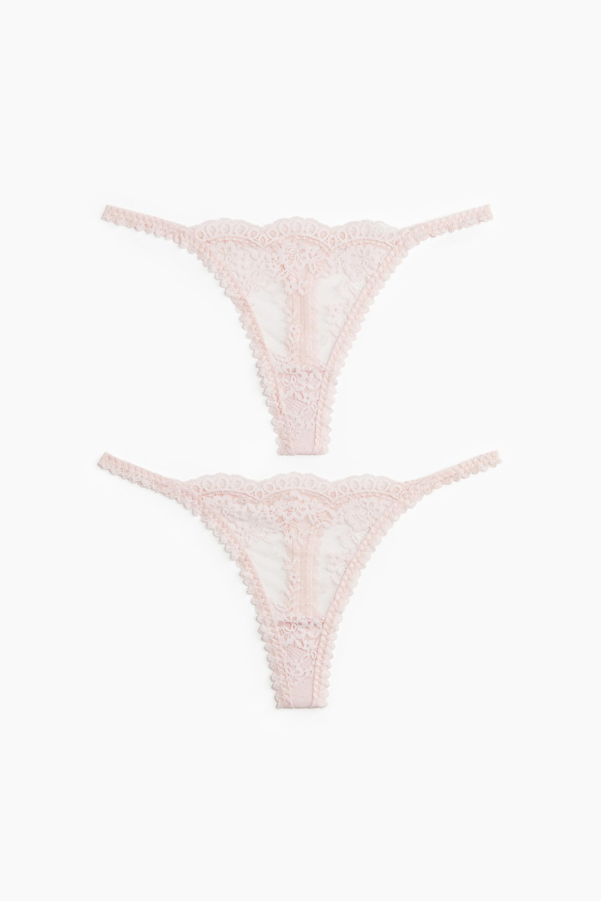 2-pack lace thong briefs