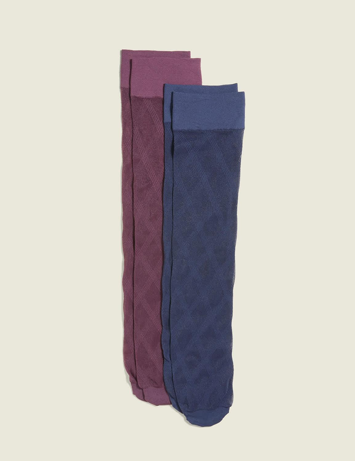 2-pack trouser sock - sheer argyle