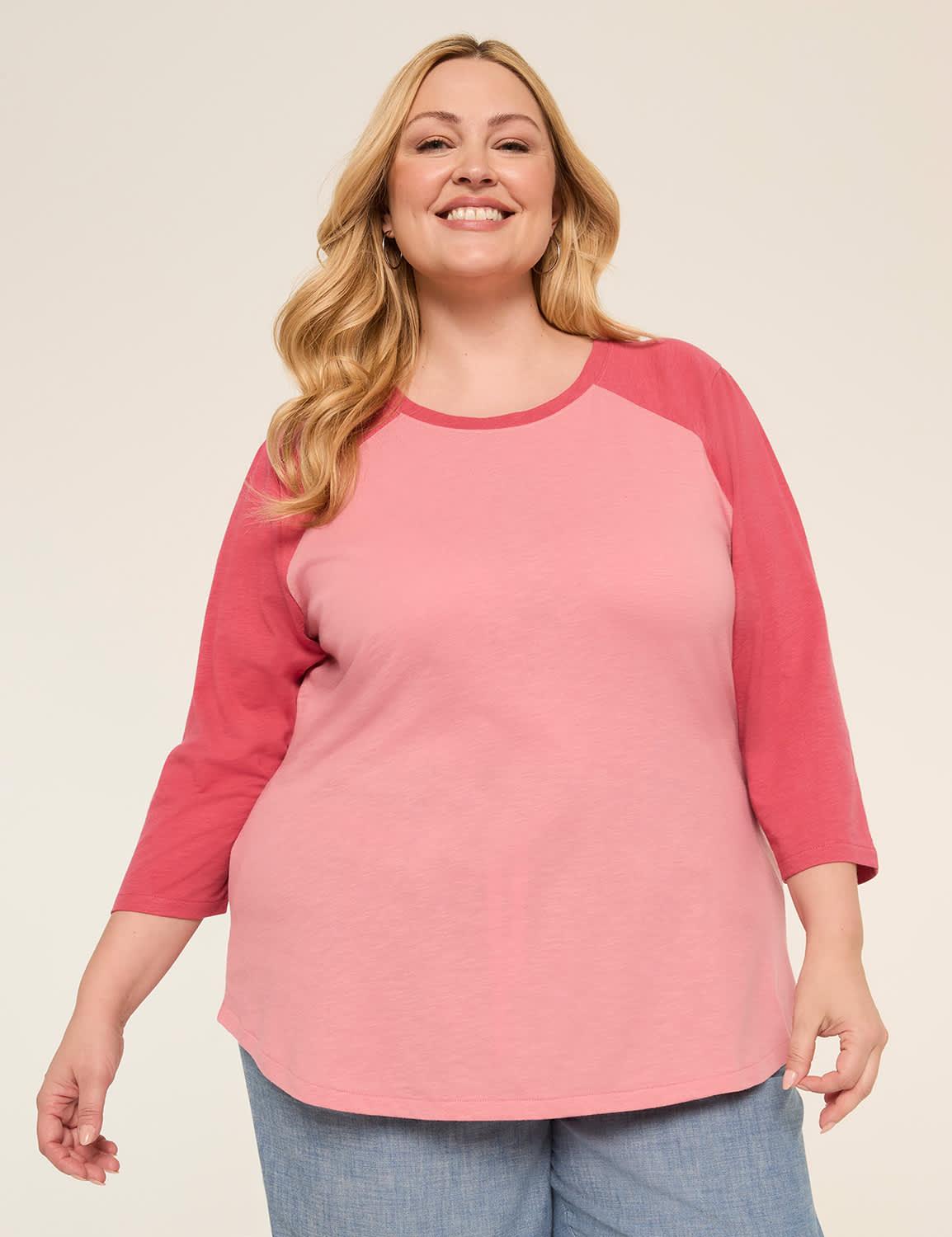 3/4 puff sleeve baseball tee