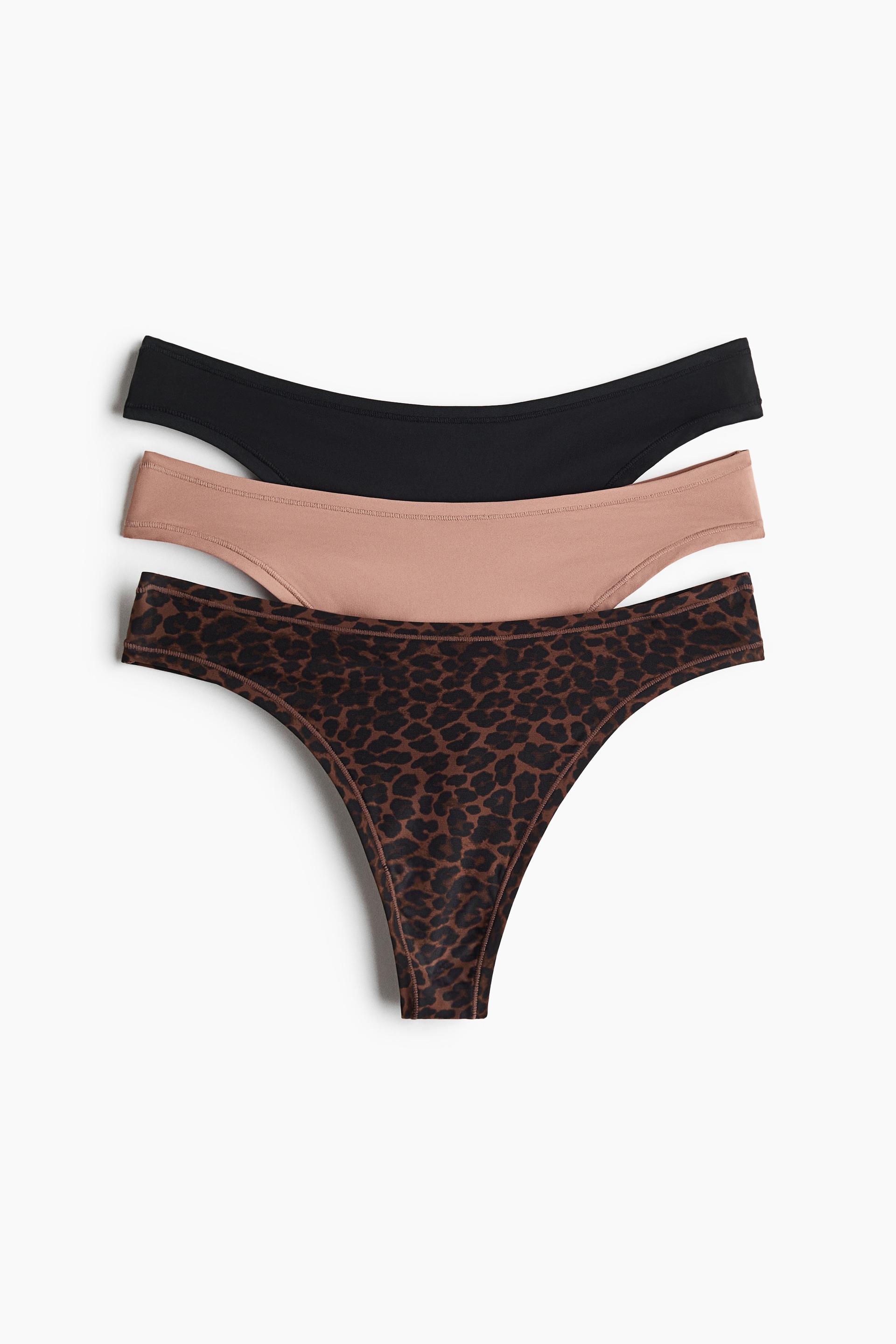 3-pack microfiber thong briefs