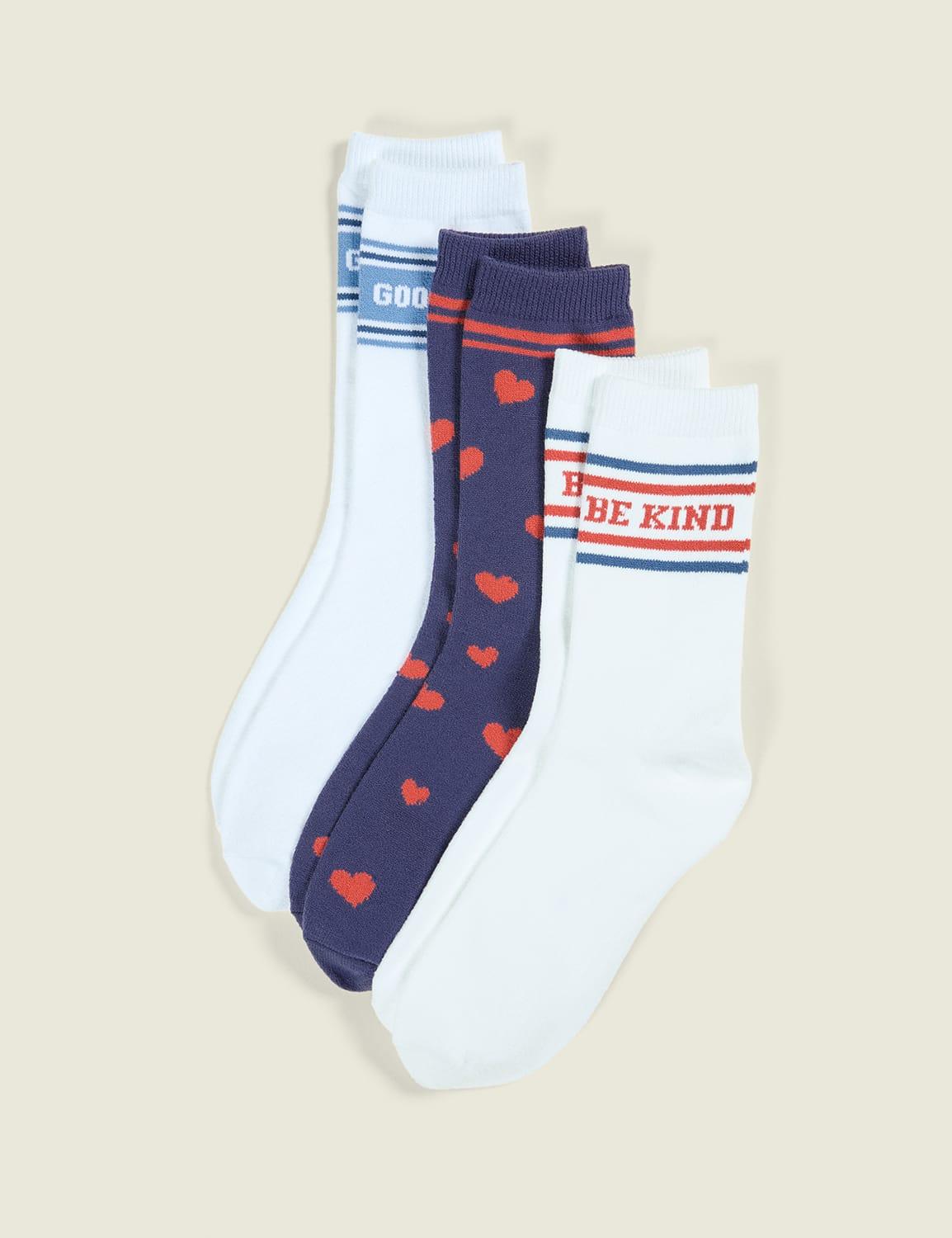 3-pack super-soft boot socks - varsity stripes
