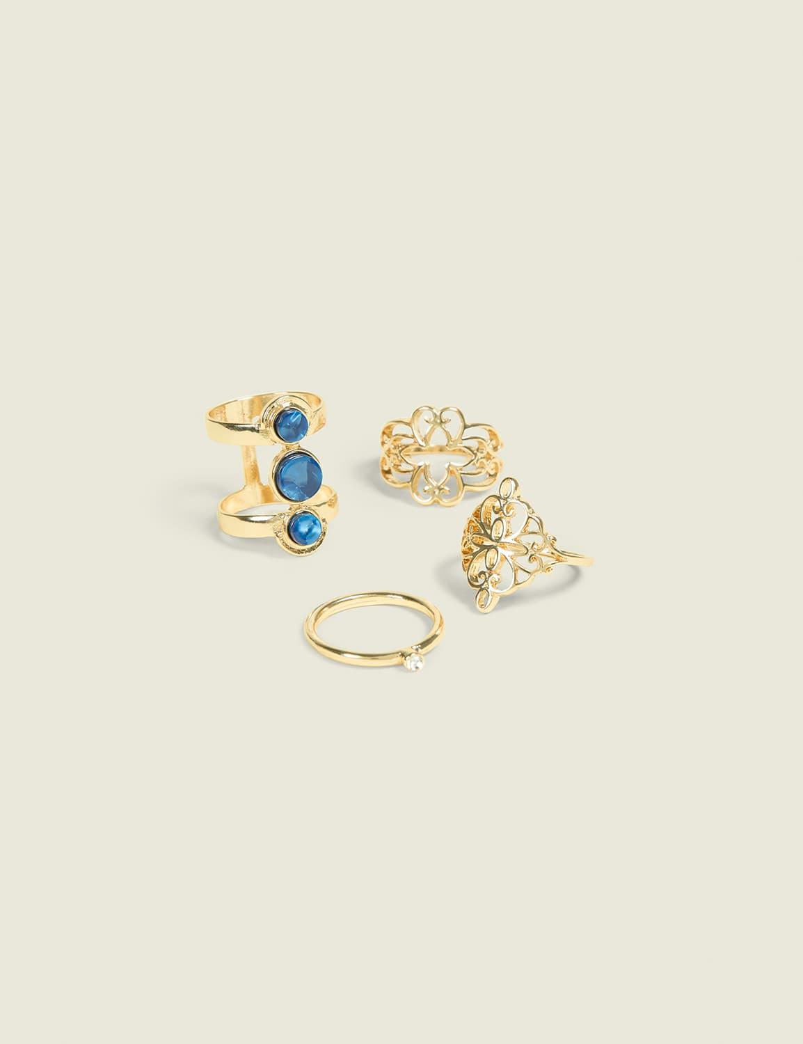 3-tiered gem ring stack
